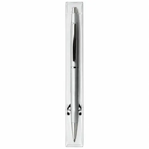 Boligrafo Caja Acrilica Gris