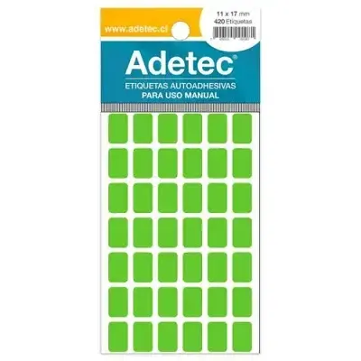 Etiqueta Adhesiva Fluor Verde 11x17mm