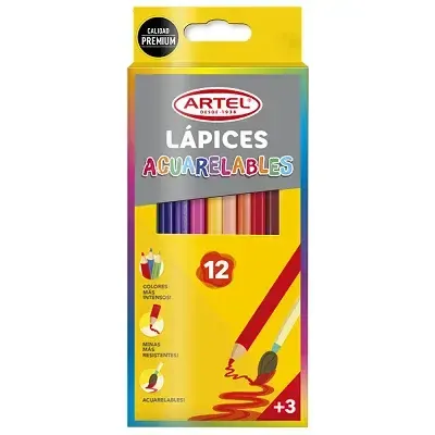 Lapiz Acuarelable 12 Color Artel