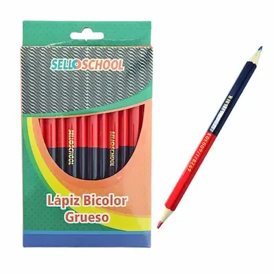 Lapiz Bicolor Grueso Sello