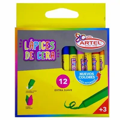 Lapiz Cera Artel Delgado 12 Col