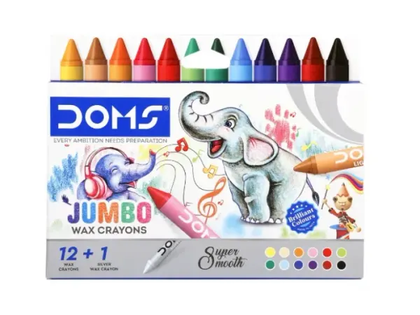 Lapiz Cera Doms Jumbo 12 Col