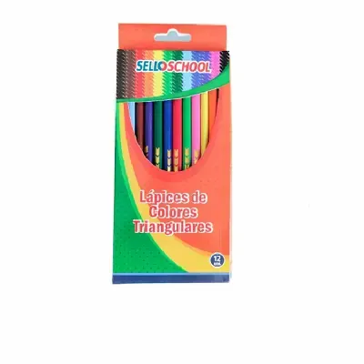 Lapiz Color Sellopencil Triangular Largo