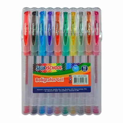 Lapiz Gel Selloffice 10 Colores
