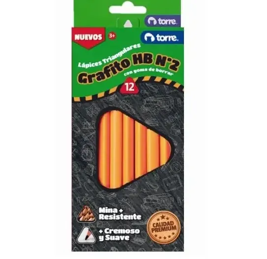 Lapiz Grafito Torre Triangular Nº2 C/G