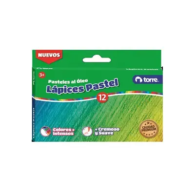 Lapiz Pastel Torre 12 Col.