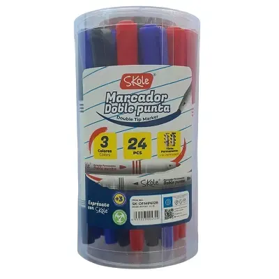 Marcador Doble Punta Color Skole