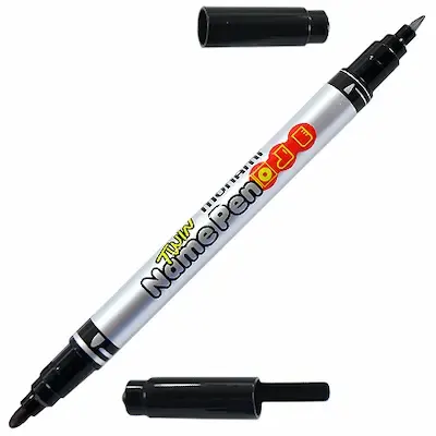 Marcador Doble Punta Monami Negro