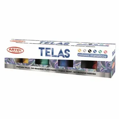 Pintura Tela Metalica Artel 6 Colores