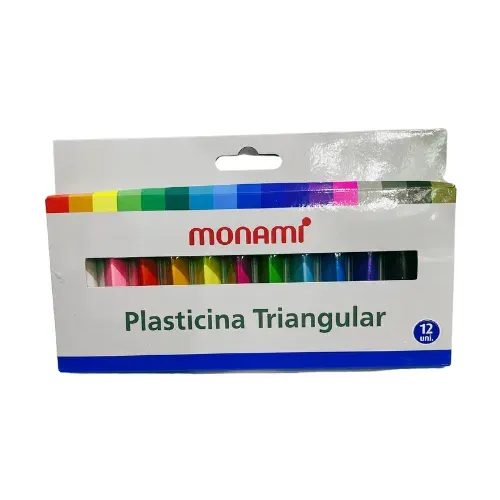 Plasticina Monami Triangular 12 Colores