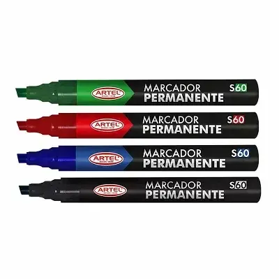 Plumon Permanente Punta Biselada Artel