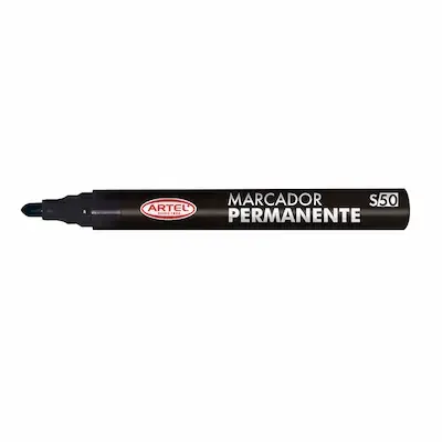 Plumon Permanente Punta Redonda Artel Negro