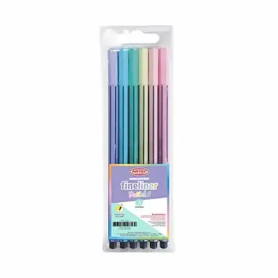 Tiralineas Artel Pastel 6 Unid